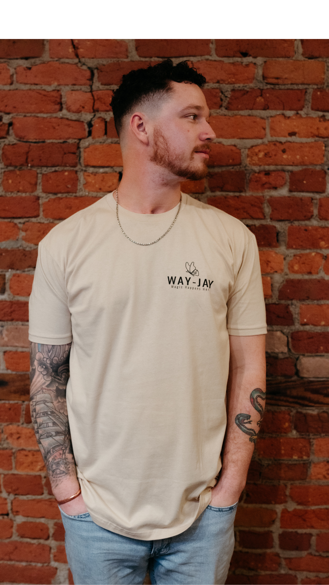 Way-Jay Drink Local Shirt, Way-Jay Pin-up girl in pump flange